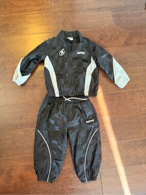 Kith Black and Gray Kids Sweatshirt & Joggers Set